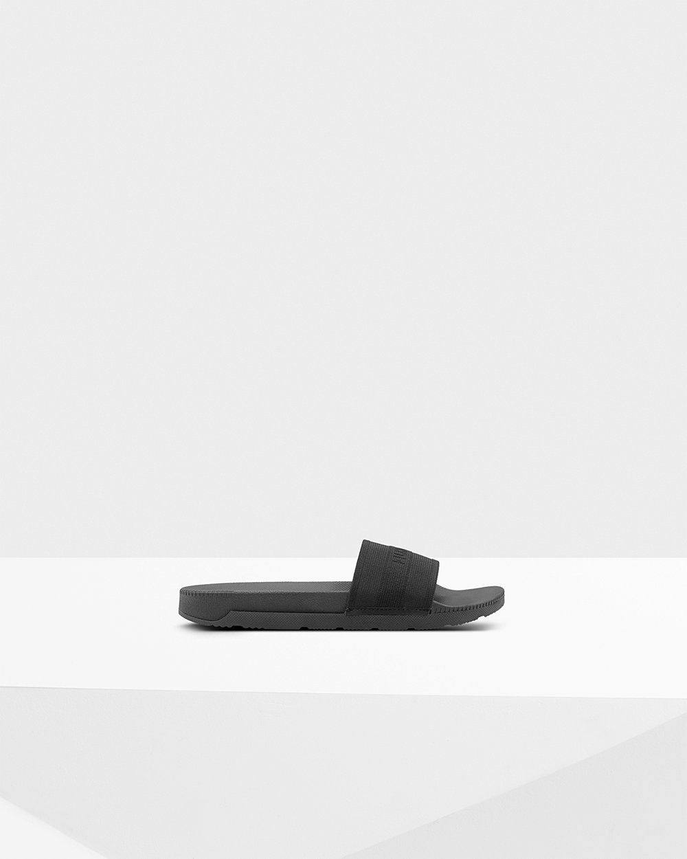 Womens Hunter Original Elastic - Slides Black - 1302-BDXWZ